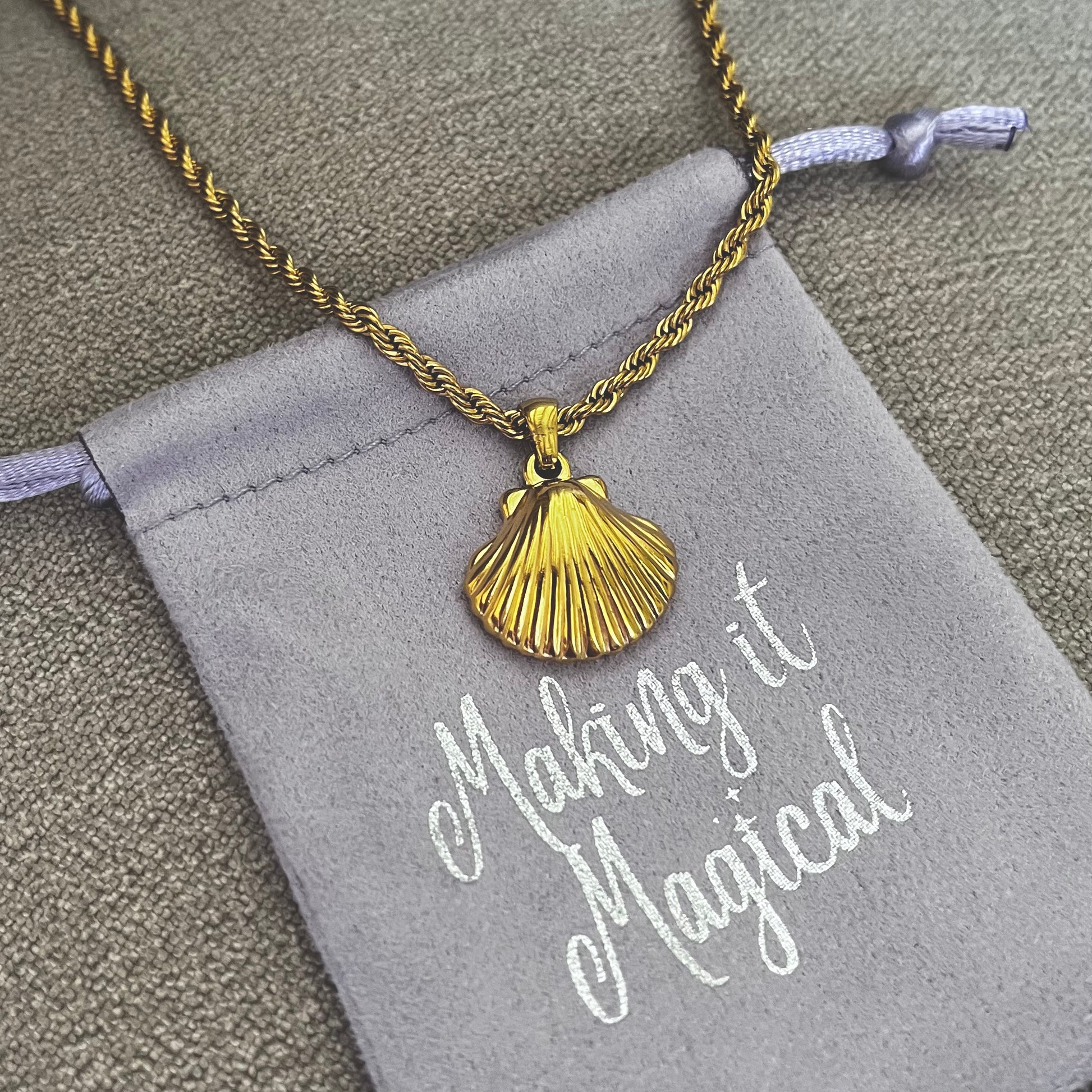 Mermaid seashell necklace sale