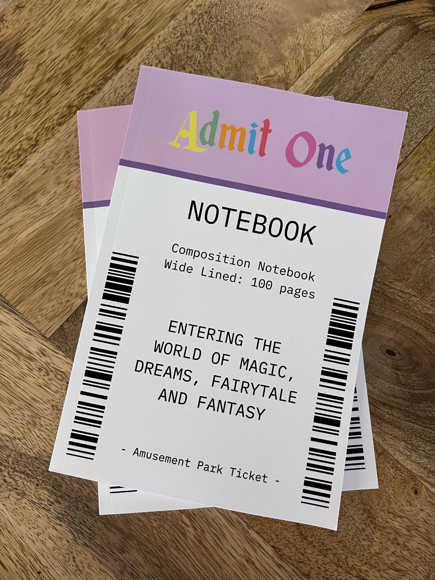 Vintage Theme Park Ticket Notebook