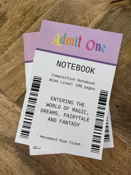 Vintage Theme Park Ticket Notebook