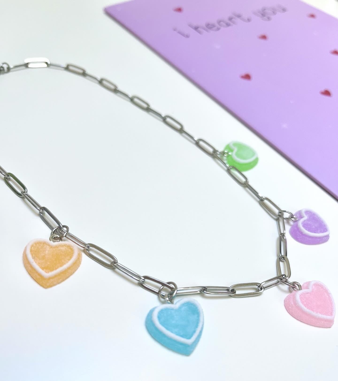 U R Sweet Necklace | Candy Heart Necklace | Kawaii Jewellery - Making It Magical